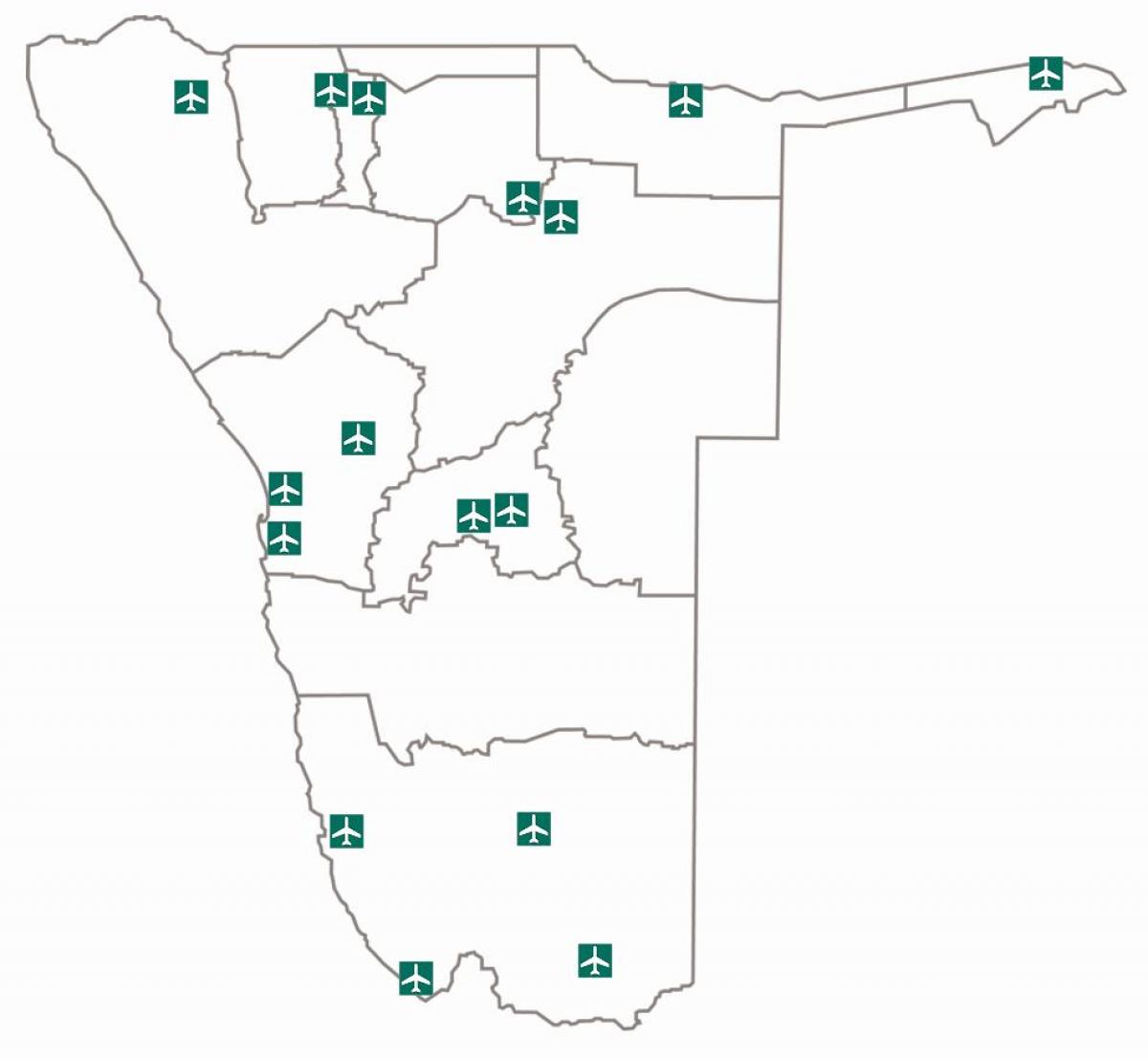 Mapa ng mga paliparan sa Namibia