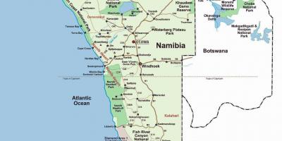 Balangkas baybayin Namibia mapa
