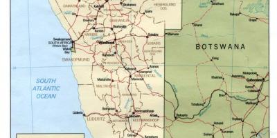 Detalyadong mga mapa ng Namibia