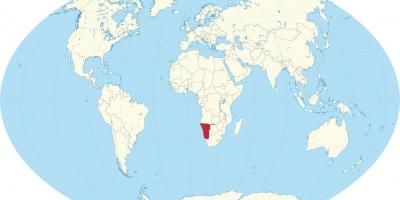 Namibia lokasyon sa mapa ng mundo